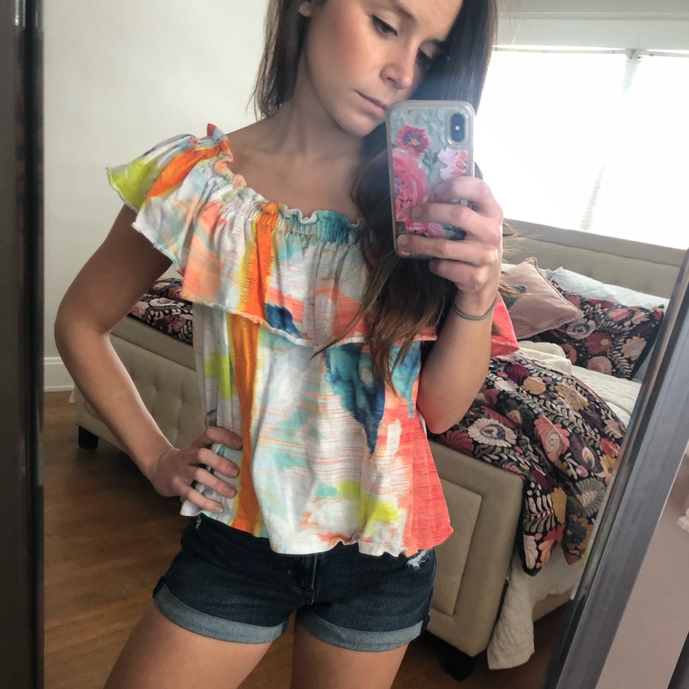 Anthropologie Off the Shoulder Top